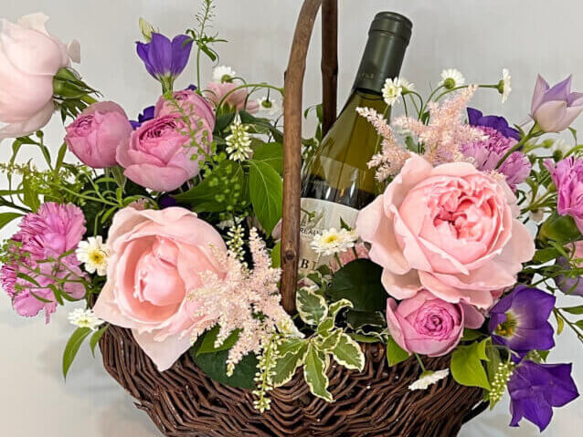 母の日に贈るワインと花ギフト